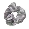 Scrunchie de cetim pintado a óleo para mulheres, elástico de rabo de cavalo elegante estilo francês novo, acessório de alta qualidade