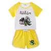 Conjunto de Verano para Niños 2026 Estilo Nuevo Ropa para Niños Bebé Pantalones Cortos de Verano Camiseta de Manga Corta Pantalones Cortos Casual Deportivo Conjunto de Dos Piezas Moderno