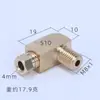 Conector Distribuidor de Linha de Óleo com Rosca Externa, Tipo Quadrado M8 R1/8, Latão, Passagem Direta, Ângulo Reto, Luva Interna para Cartão, 4 6 8 1/4