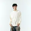 Roupas Masculinas Fengshe / Camiseta Térmica Masculina Manga Longa Gola Alta Meia Estação Outono/Inverno Top Americano Solto