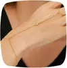 2024 Popular Transfronterizo Zircón Pulsera de Dedo Anillo Integrado Cadena Anillo Joyería Moda Accesorio de Moda para Mujeres Viajeras