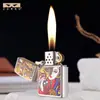 Zorro Z2-1210 Zakiram Xizang Rima Dorado Sánscrito Oración Encendedor de Queroseno Gama Alta Metal Novio