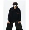 Sudadera con capucha bordada de estrella peso pesado americana para hombre, otoño, manga larga, diseño alto, ropa urbana, sudadera deportiva versátil
