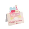 Amazon Feliz Cumpleaños Estéreo Pastel de Cumpleaños Tarjeta de Felicitación Creativa Floristería Bendición de Cumpleaños Mensaje Sencillo Tarjeta Pequeña