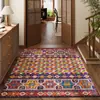 Alfombrillas Retro Americanas para Entrada de Casa Son Lavables, Fáciles de Cuidar, Resistentes al Desgaste y a las Manchas Alfombrillas de Cristal Terciopelo para Puerta de Entrada