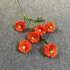 Flores Artificiales de Boda Color Naranja, Flores de Seda para Arreglos de Boda, Decoraciones para Banquetes de Compromiso, Arreglos Florales para Pasillos de Salones de Boda, Decoraciones de Fondo