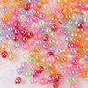 Cuentas Perforadas de Color Transparente AB para Pulsera, Collar, Cadena de Teléfono Móvil, Joyería, Material Plástico para Perlas, Perlado Hecho a Mano