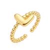 Australia, Europa antigua y Estados Unidos anillo abierto de 26 letras inglesas chapado en cobre simple de oro de 18 quilates anillo joker de nicho femenino