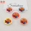 Prato Xadrez Novo para Muffin de Frutas Materiais para Artesanato DIY Cola Cremosa Acessórios de Resina Enfeites de Cabelo Pingentes