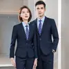 Traje de Negocios para Profesionales Hombres y Mujeres Mismo Estilo Ropa de Trabajo Otoño e Invierno Traje de Negocios Grueso Vestido para Estudiantes Universitarios