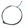 Gargantilla de cuello corto para mujer, estilo Harajuku japonés y coreano, con cadena de clavícula de cuero negro y tubo de metal.