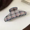 Presilha de Garra Estilo Coreano Acrílico Xadrez Estrela Estampa de Leopardo Parte de Trás da Cabeça Coque Estilização de Cabelo Presilha Tubarão Senso de Design Presilha de Cabelo de Nicho Acessórios de Cabelo