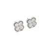 Colar de Trevo de Quatro Folhas com Patch Laser Ins Europeu e Americano Pulseira Dupla Face Feminina Brinco Versátil Conjunto de Brincos Acessível Luxo Fabricante Atacado