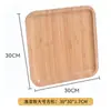 Bandeja de Madera de Bambú Estilo Japonés Rectangular Bandeja para Barbacoa Restaurante Hotel Plato de Cena Taza de Té de Madera Bandeja de Madera para Snacks y Frutas