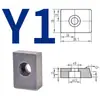 Bloque de Guía Lineal K3ZX10T1T2T3Y4Y5 Bloque de Sujeción de Riel M5M6M8 Bloque de Cuña de Fijación Hexagonal Leping