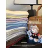 Camiseta Básica de Punto Coreano Azul Claro para Mujer, Suéter de Manga Larga tipo Pullover con Puños Enrollables, Estilo Occidental Reductor de Edad, para Otoño e Invierno