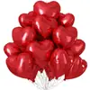 Novo Conjunto de Balões Tema Proposta de Aniversário da Amazon Balão de Filme de Alumínio Coração de 18 Polegadas Conjunto de 12 Peças Decoração
