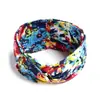 Diadema Bohemio Ins Versátil Elegante Nudo Cruzado Diadema Deportiva de Yoga Estampada Versión Ancha para Mujeres con Coronilla Alta