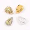 Hebilla de Cristal con Strass de Gota de Agua con Cadena de Garras Únicas para Decoración de Ropa Cosida a Mano DIY
