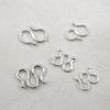 Plata Esterlina 925 W-shaped S-shaped Hebilla Hebilla de Collar Hebilla de Conexión Pulsera Hebilla DIY Gancho de Cuerda Hecho a Mano Hebilla de Unión de Bucle