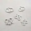 Plata de Ley S925 Hebilla en Forma de W Forma de S Hebilla de Collar Hebilla de Conexión Hebilla de Pulsera Accesorios de Anillo de Gancho de Cuerda DIY