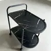 Mesa de centro pequena, mesa lateral móvel para sofá da sala, mesinha para tomar chá e trabalhar, carrinho pequeno para loja de roupas, carrinho de jantar, prateleira de armazenamento