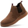 [Processamento Personalizado] Sapatos de Segurança de Um Pedal Biqueira de Aço Anti-Esmagamento e Anti-Perfuração Sapatos de Segurança Masculinos Resistentes ao Fogo Flor Resistente ao Desgaste Sapatos de Trabalho