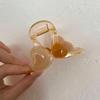 Nueva y encantadora pinza para el cabello de color gelatina para mujer, versátil accesorio para el cabello con forma de tiburón para la parte posterior del cabello, horquilla para el cabello con lazo medio, tocado.