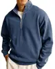 Sudadera Versátil para Hombre Nueva Transfronteriza Amazon 2026, Sudadera de Manga Larga Casual de Moda con Media Cremallera y Cuello Alto para Hombre