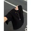 Chaleco de cuello bordado colorido transfronterizo para hombre, camiseta sin mangas retro americana de verano de alta gama, manga corta de nicho para parejas