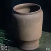 Vasos de Cerâmica para Horta sem Esmalte, Vasos Extra Grandes para Plantio de Árvores em Varandas, Caixas Quadradas de Cerâmica Escovada para Plantio de Vegetais