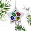 Colgante Cerámico Navideño 2024 Transfronterizo Amazon Colgante Redondo para Colgar Adornos para Árbol de Navidad DIY Accesorios