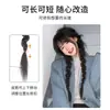 Peruca trança, rabo de cavalo fêmea natural artificial cabelo boxe trança, peruca torcer trança longa Net vermelho quente menina peruca rabo de cavalo duplo