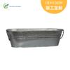 Fabricantes exportam balde de gelo de ferro oval com padrão de bolinhas onduladas extra grande, balde de gelo oval galvanizado com alça binaural transfronteiriça