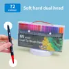 Amazon Shein Temu Marcadores de Ponta Macia, Múltiplas Especificações, Canetas de Cor Artística Laváveis para Crianças, Canetas de Aquarela de Ponta Dupla