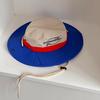 Sombrero de Montañismo para Acampar al Aire Libre Padre e Hijo Estilo Retro de Herramientas Protección Solar de Verano Sombrero para el Sol Cuerda a Prueba de Viento Sombrero de Pescador con Letra