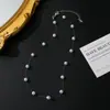 Estilo Japonés y Coreano Estrellas Cadena de Perlas Multicapa Collar Elegante Estilo Ins Moda Colgante de Línea de Pesca Cadena para Clavícula Decoración
