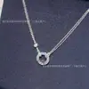 Colar de Unha Moissanite V Gold Card para Casais, Design Completo de Diamante na Cabeça e Cauda, Fabricado com Precisão CNC, Prata Pura, Versão de Alta Qualidade, Venda Direta do Fabricante