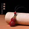 Coleção de Pingentes Naturais de Cinábrio e Areia Roxo-Dourada, Colares de Casal do Ano Zodiacal, Atacado e Dropshipping de Joias e Presentes de Feira Livre