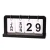 Calendario de Hojas Giratorias de Madera Dormitorio Estudiantil Escritorio Hogar Sala de Estar Dormitorio Calendario de Escritorio Tienda Decoración de Escritorio Calendario Perpetuo