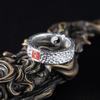 Anillo de Moda Estilo Nuevo Retro para Hombres y Mujeres Nicho de Alta Gama Retro Estilo Nacional Transferencia Apertura Anillo de Dedo