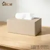 Caja de Pañuelos Creativa Rectangular de Cuero para Hotel Estilo Europeo Caja de Pañuelos para Coche Caja de Pañuelos de Cuero para Sala de Estar Papel para el Hogar