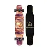 Skate Longboard de 44 Pulgadas para Principiantes, Hombres y Mujeres, Adultos, Tabla de Baile Doblemente Curva Profesional, Monopatín de Cuatro Ruedas de Madera de Arce para Jóvenes