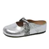 Bailarinas Retro Francesas 2026 Estilo Nuevo Punta Cerrada Slip-On Verano Exterior Perezosas Chanclas Slip-On para Mujer