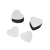 Lentes de Vidrio con Forma de Corazón Hechas por Fabricantes de Yiwu Lentes Cosméticas Personalizadas de un Solo Lado Procesamiento de Espejo de Vidrio con Forma de Corazón de Durazno
