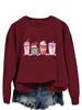 Suéter con capucha de moda europea y americana para mujer xoxo amor colorido bebida estampado temperamento combinable top casual