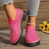Sapatos Casuais de Malha Grande Tamanho Transfronteiriços para Mulheres Verão 2026 Novo Estilo Mocas Casuais Respiráveis com Strass para Mulheres