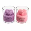 Vela Perfumada Hecha a Mano en Forma de Corazón Estilo Ins para el Día de San Valentín en Vaso de Vidrio para Decoración del Hogar Fiesta de Cumpleaños Cera de Soja OEM