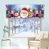Cortinas de Natal transfronteiriças, cortinas curtas para janelas salientes de meia altura, cortinas curtas para janelas pequenas, cortinas curtas decorativas para cozinha