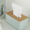 Tampa de Madeira Caixa de Lenços Estilo Japonês Dispensador de Lenços Simples para Carro Mesa de Centro da Sala de Estar Caixa de Lenços Extraível Caixa de Armazenamento de Lenços